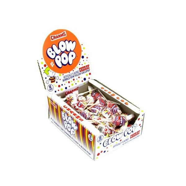 Blow Pop kirsebær-48 slikkepinner