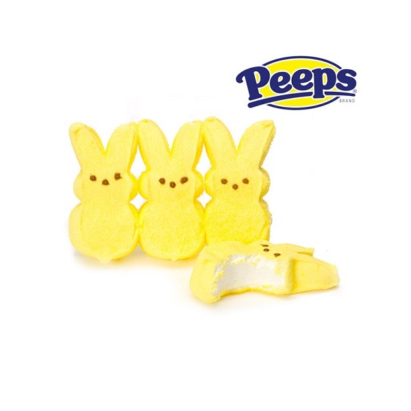 Peeps Yellow Marshmallow Bunnies (4 stykker)