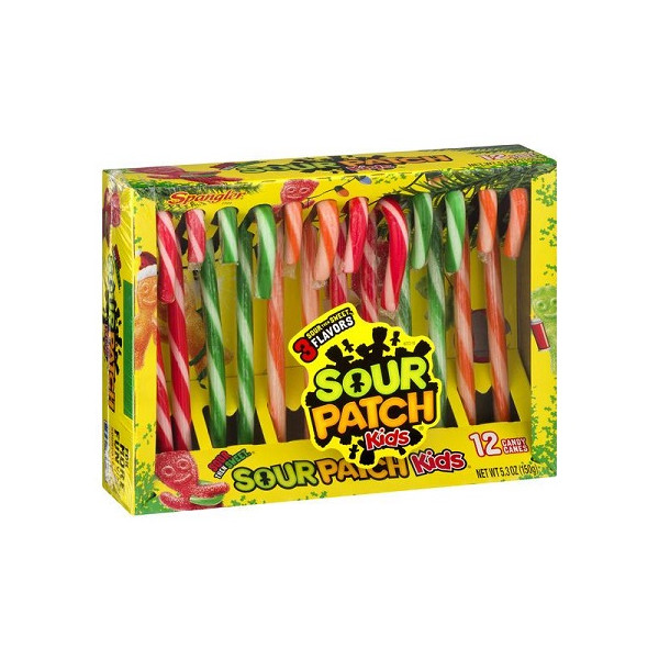 Sour Patch Kids Candy Canes-12 sukkerstenger