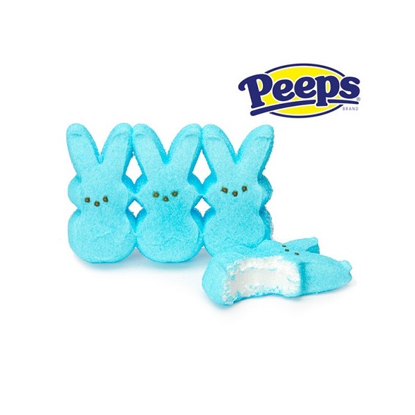 Peeps Blue Marshmallow Bunnies (4 stykker)